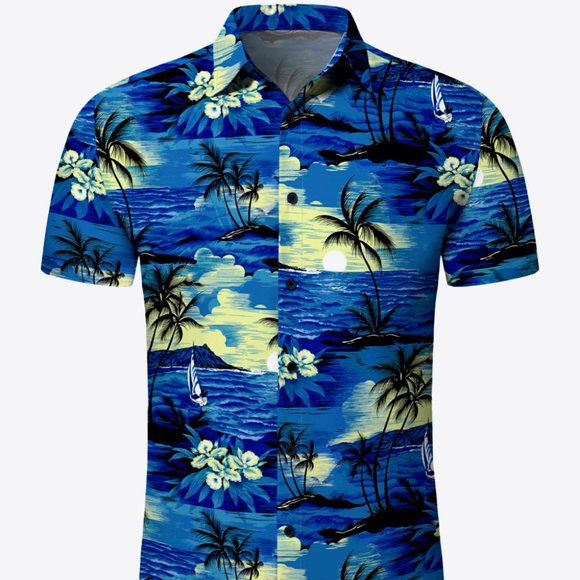 Tropical Printed Casual Shirt - Perfect for Vacation - Picture 1 of 7